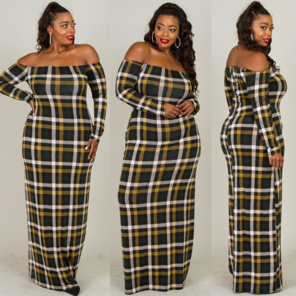OFF SHOULDERS LONG SLEEVE MAXI DRESS - Picture 5 of 6